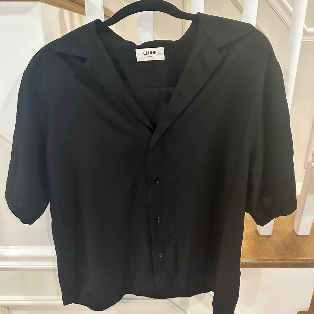 Celine Men’s short sleeve black shirt 40